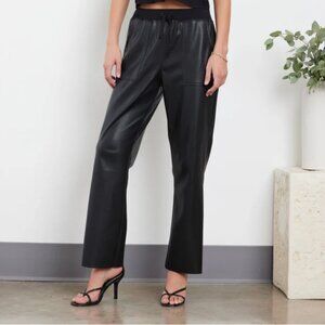 LAmade Vegan Leather Crop Flare Pant